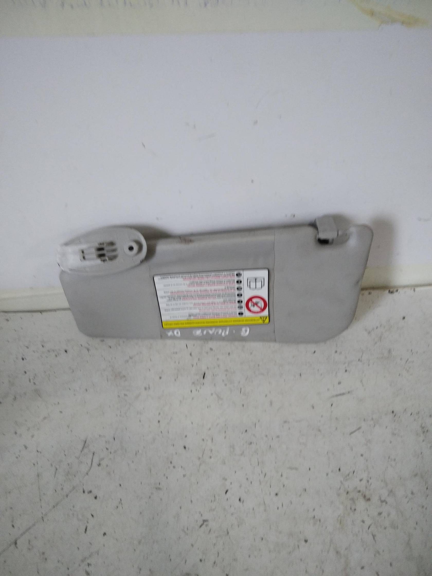 Aletta parasole parabrezza dx.